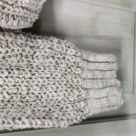 𝅺AEROPOSTALE Chunky Knit Cropped Oatmeal Colored Sweater Size XS - Picture 5 of 13